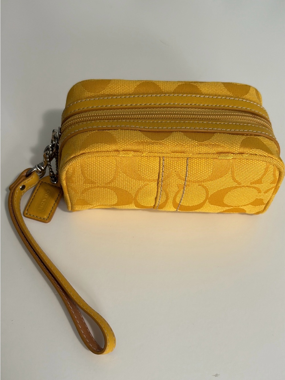 Coach Yellow Cosmetic Pouch
